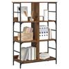 vidaXL Libreria 4 livelli 78,5 x 33 x 117,5 cm metallo PB Legno antico