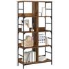 vidaXL Libreria 4 livelli 78,5 x 33 x 153 cm metallo PB Legno antico