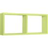 MODULARREDO | MORGANA Mensola da Muro, Libreria Sospesa, Libreria da Parete, Scaffale da Parete, Verde, 70x30 p15.5 cm, Kit Tasselli Inclusi - Made in Italy