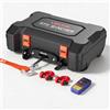 VEVOR Verricello Elettrico Portatile 12V CC da 2041 kg con Fune Sintetica, Verricello con Telecomando Wireless e Cablato, Kit di Recupero con Valigetta, Passacavo, Gancio, per ATV, UTV e Off-Road
