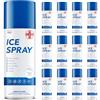 AIESI® Ghiaccio Spray sport (12x400 ml) al mentolo ICE SPRAY, Made in Italy