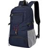 Fruusv Hiking Daypack, Rucksack Sporty, Compact Backpacks Men & Women, Waterproof Backpack For Lightweight Foldable Bag With Reflective Stripes, Travel Bags, 11,42 x 5,51 x 17,32 Inches, grigio, Se