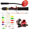 Generisch Set completo di canna da pesca e mulinelli, borsa da viaggio con mulinello, attrezzatura da pesca a spinning per principianti