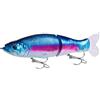 GMBYLBY Swimbait Multi snodato Affondamento Lento 32g 135mm Attrezzatura da Pesca Esche Artificiali con Gancio Swimbait
