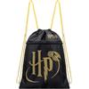 Harry Potter Borsa zaino con coulisse, sacca da palestra, sacca sportiva, gold, 29x40 cm