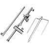 VINTORKY Supporto per Canna da Inossidabile Antiscivolo Doppio Picchetto Multifunzione per Fishing Net Stand e Accessori Outdoor