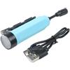 Tufgo Lampada frontale ricaricabile a LED da pesca blu per la notte con indicatore di punta della canna da pesca impermeabile IPX4 regolabile 12 cm (F)