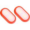Tofficu Luci LED da Corsa Impermeabili 2 Pezzi Clip Rosse, Facili da Installare e Rimuovere, Luce di Sicurezza per Running Notturno e Ciclismo Outdoor