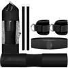 Generisch Set di imbottiture per bilanciere, per palestra, hip thrust pad, fasce per il fitness, cinghie per cosce, attrezzature per allenamento con squat, curl delle gambe, panca, allenamento