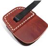 Funabridge Tiro con l'arco 3 dita in pelle Tab Protector con cinghia regolabile, fatta a mano arco ricurvo protezione dito guardia, ideale per arcieri nudi, 2,95 x 2,56