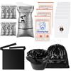 TOPCZY 5-Piece Set Sacchetto Sanitario di Emergenza, Sacco urina monouso, Sacchetti WC Portatile, Buste Spazzatura Piccole, Sacchetti WC Portatile, Sacchetti USA e Getta Super assorbenti