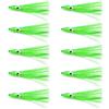 JAMIEKA 10pcs 90mm esche da pesca esche morbide in gomma gamberetti esche calamari gancio panno rotolo mare pesca gancio artificiale calamari
