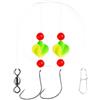 Sandyseptember Attrezzatura da pesca per surf con doppio galleggiante in schiuma EVA e piombini per Pompano Beach Pier Jetty Acqua salata Attrezzatura da pesca in rosso, verde giallo 120 cm (verde)