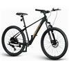 SPATIAL Mountain Bike, bici da ciclismo da esterno da 24/26/27,5/29 pollici, 21/8 velocità | Doppi freni a disco, sedile ergonomico regolabile per uomini, donne (Rosso, 24 Pollici)