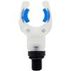 Greabuy Testa per canna da pesca da riva con inserti luminosi, forcella a forma di V e supporto filettato per pesca alla carpa, supporto per forcella con testa a riva per pescatori a bassa luminosità