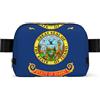 DUWAA Idaho State Flag Print Bag per uomo e donna borsa leggera per passeggiate con cani impermeabile borsa da palestra borsa a tracolla per uso quotidiano