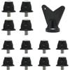 JoyousMall 12 perni di ricambio in lega di alluminio per stivali da terra fermi scarpe da calcio antiscivolo 5 mm Fit (13/15 mm trasparente)