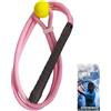 Fruusv Golf Swing Rope, Trainings Aid Tool, Hitting Rhythm Trainer, Swing Practice Equipment, Golf Training Gear for Men, Women, Junior, Home, Studio, Range, Corse, Backyard, Travel, Black and Pink