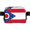 DUWAA Ohio State Flag Print Bag per uomo e donna borsa leggera cane da passeggio impermeabile borsa da palestra borsa a tracolla per uso quotidiano