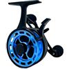 Tufgo Mulinello da pesca su ghiaccio a piedi alti 3+1BB 8 kg Drag Winter Raft Reel per laghi - Corpo in metallo 230 g (blu - mano sinistra)