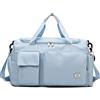 Hixingo Borsa Palestra con Scomparto per Scarpe, 35L Borsone Viaggio Borse Piscina Sportiva Duffel Bag per Uomo Donna Pieghevole Borsa a Tracolla Campeggio Fitness Sport (Azzurro,35L)