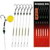 Tufgo Ronnie Rig - 6 ami da pesca alla carpa, senza ardiglione, in acciaio ad alto tenore di carbonio, cambio rapido, anti-groviglio, per pesca grossolana, misura 2-5