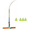 Generic Allenatore badminton - 65-330 cm, allenatore badminton solista, asta regolabile in fibra di vetro, base stabile a 3 volanti | Set di auto-allenamento a ritorno automatico 'attrezzatura