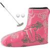 Agatige Copertura per Putter per Lame da Golf, Copricapo per Putter da Golf Copritesta per Ricamo con Chiusura Magnetica Protettiva in PU(Rosa)