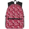 Tamiger Red Rose Petals Print Unisex Leggero Casual Comfort Zaino Quotidiano Lavoro Viaggi Escursioni Pendolari