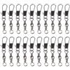 Tufgo Girella da pesca in acciaio inox con chiusura di sicurezza, connettore di rotolamento per mare e acqua dolce, attrezzatura anti-groviglio 2#-14# (14#-20pcs)