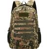 GOOGO Zaino tattico da uomo, 45 l, grande capacità, zaino da trekking con scomparti multipli, zaino impermeabile per campeggio, viaggi, sport e pesca, Nero