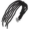 AKOOSY Helmet Braid Decor nero in fibra chimica resistente con ventosa per casco moto, accessori per ragazzi e ragazze