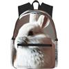 Tamiger Cry White Rabbit Print unisex leggero casual comfort zaino quotidiano lavoro viaggio escursionismo pendolarismo