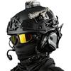 ZJIEYU Set Elmetto Tattico AF, Elmetto Airsoft Regolabile con Cuffia Isolante Acustica, Maschera Paintball, Occhiali Protettivi e Torce Militari, per Sport All'aperto Cosplay e Giochi