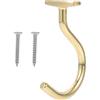 JEWEDECO Gancio da Biliardo Colore Oro in Ferro Resistente All'usura per Appendere Stecche e Triangolo, Set 1 Pezzo, Accessorio Comodo per Tavolo da Pool