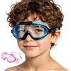 Generisch Occhialini da nuoto per bambini, grandangolo, anti-appannamento e di protezione UV, con clip per il naso, tappi per le orecchie, cinturino regolabile, a prova di perdite, per bambine