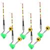 Generic 5pcs LED Night Fishing Bite Alarm Float, Glow Illuminato Pesca Bobber con Bell Alert, Giorno Notte Doppio Uso Visibile Galleggiante per Carpa ()