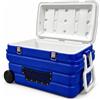 Yunmeryker Borsa Frigo 90L con Ruote, Frigo Portatile per Pesca, Ghiacciaia con Seduta, Frigorifero Portatile Durevole