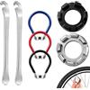 HRMGJH Set di 7 chiavi per raggi per bicicletta, 3 serrature per raggi, 2 chiavi per copriraggi (calibro 10-15) e 2 leve per pneumatici. Set di tendiraggi per bicicletta, tendicapezzoli