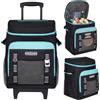 INSMEER Borsa termica con ruote, 50 l/80 lattine, grande, pieghevole e impermeabile, borsa termica per spiaggia, campeggio, picnic, shopping