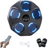 MAGIC SELECT Macchina da Boxe Musicale. Attrezzatura da Allenamento da Parete con LED, Guantoni da Boxe, Bluetooth e Luci a Ritmo di Musica per Bambini/Adulti. (9 modalità, 43x43 cm)