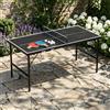 Suusolny Mini tavolo da ping pong portatile, design con valigetta, 152,5 x 76 x 71 cm, pieghevole, con set di racchette da ping pong, palline da ping pong e rete (blu)