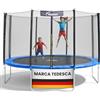 Terena Trampolino Esterno 430 cm con Rete di Sicurezza - Trampolino da Giardino 14ft per Bambini - fino a 150 kg - UV Resistente - Ø 430 cm