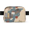 DUWAA Borsa a tracolla con mappa della Svezia con varie stampe Illus, per uomo e donna, leggera, impermeabile, per uso quotidiano