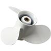 QWZOZST Elica 9 1/4X9-J 683-45945 45945-00-EL per Motore per Barche Yamaha 2 Tempi 9HP 15HP 3 Lame 8 Denti scanalati R-Rotazione