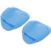 NUOBESTY Guanti da Nuoto in Silicone Blu per Adulti, Pinne Corte per Piscina Elasticità e Protezione, Accessori per Allenamento e Protezione delle Mani in Acqua