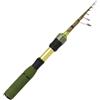 Tufgo Canna da pesca telescopica in fibra di carbonio da 1,5 m, per canna da pesca ultra veloce, per esche da basso, 1-10 g, verde