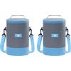 Generic Borsa termica da picnic, 6,6 l, per cibo e bevande, termica, per campeggio, viaggi e trasporti, confezione da 2