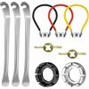 Yoreva Set Chiavi Per Raggi Bici Da 10 Pezzi: 3 Tendiraggi, 2 Chiavi Per Nippli 10-15 Gauge, 3 Leve Smontagomme Per Bicicletta e 2 Chiavi Per Valvole. Chiave Per Nippli Bici, Kit Di Attrezzi Per Bicicletta