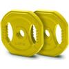 Generic Bilanciere Standard da 1 Pollice Piastre Grip Peso, Set di 2 Piatti, casa della Signora PU Coating Bilanciere Attrezzatura 1.25kg, 2,5 kg, 5kg, 10kg(1.25kg*2)